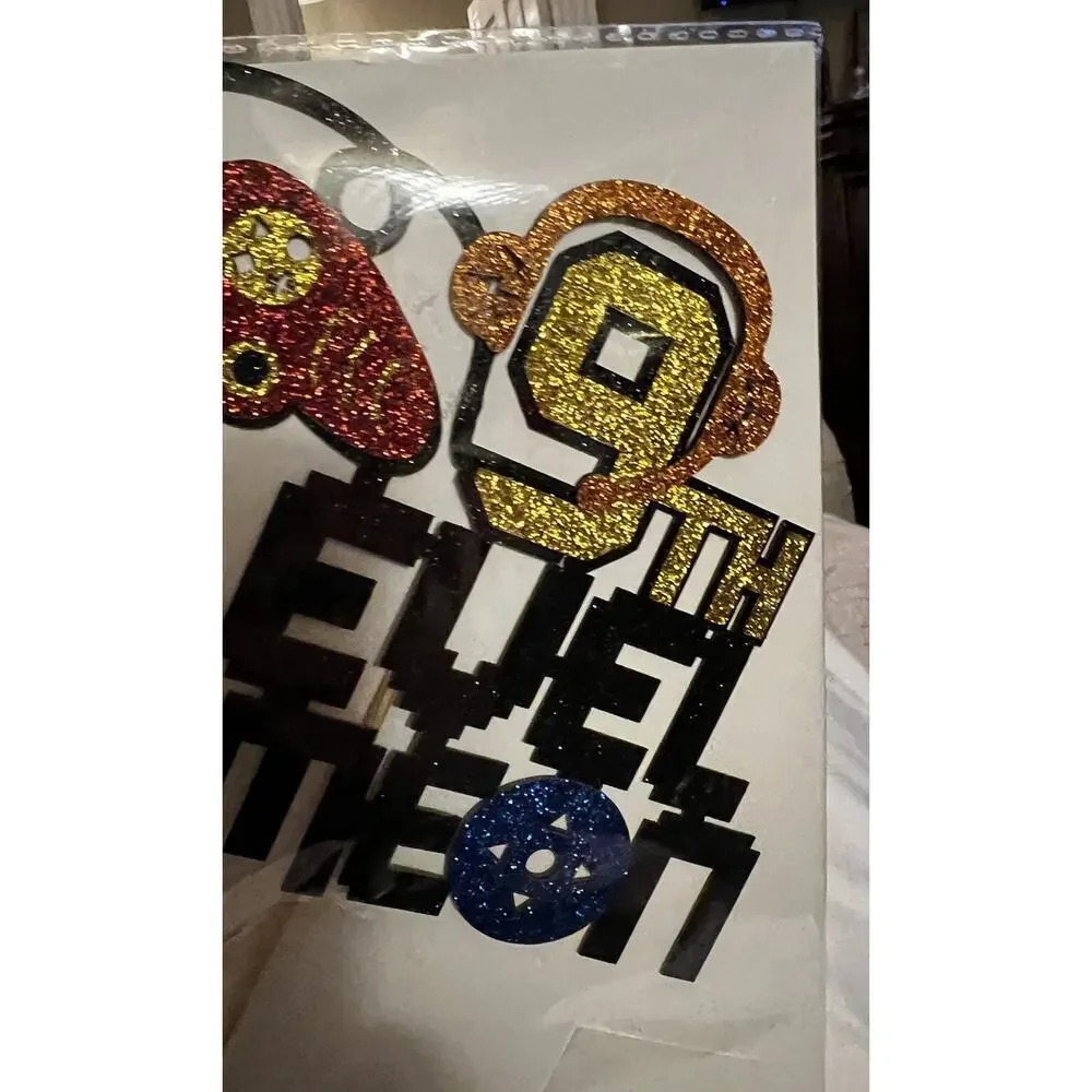 NEW Video Game On Level 9 Cake Topper 9th Gaming Birthday Decorations